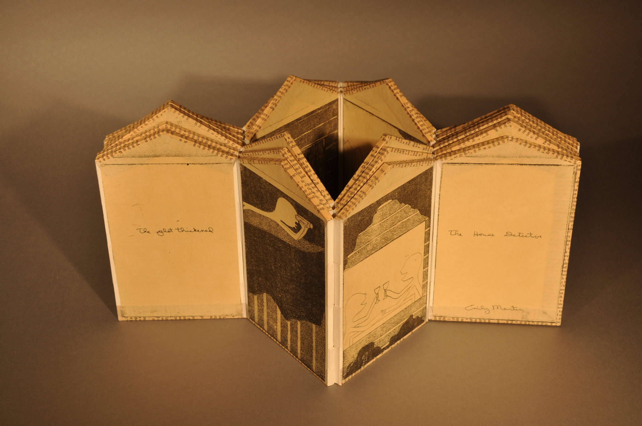 house shaped accordion book