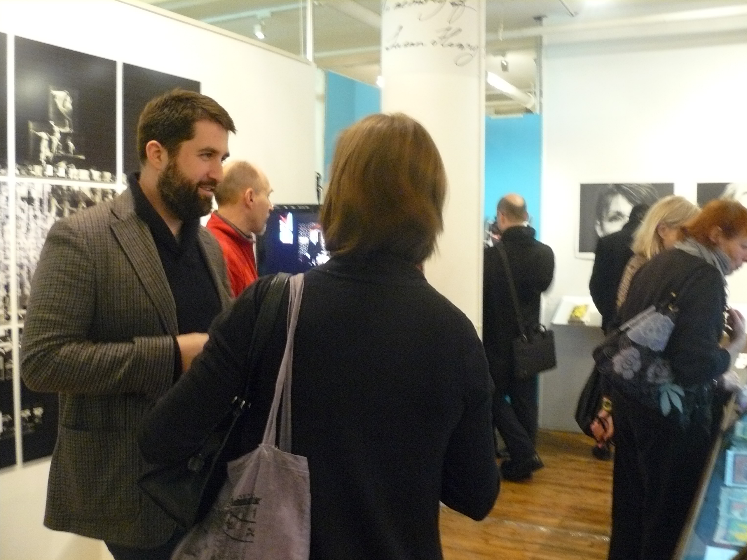 Tate Shaw at the opening reception of Everything in Time