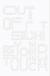 white book cover with white title that looks to be cross stitched