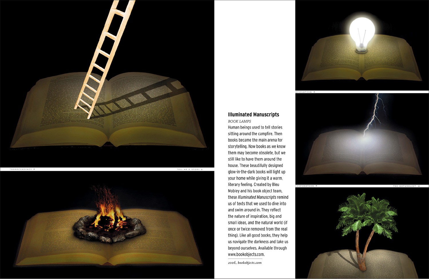 page spread of a life in books