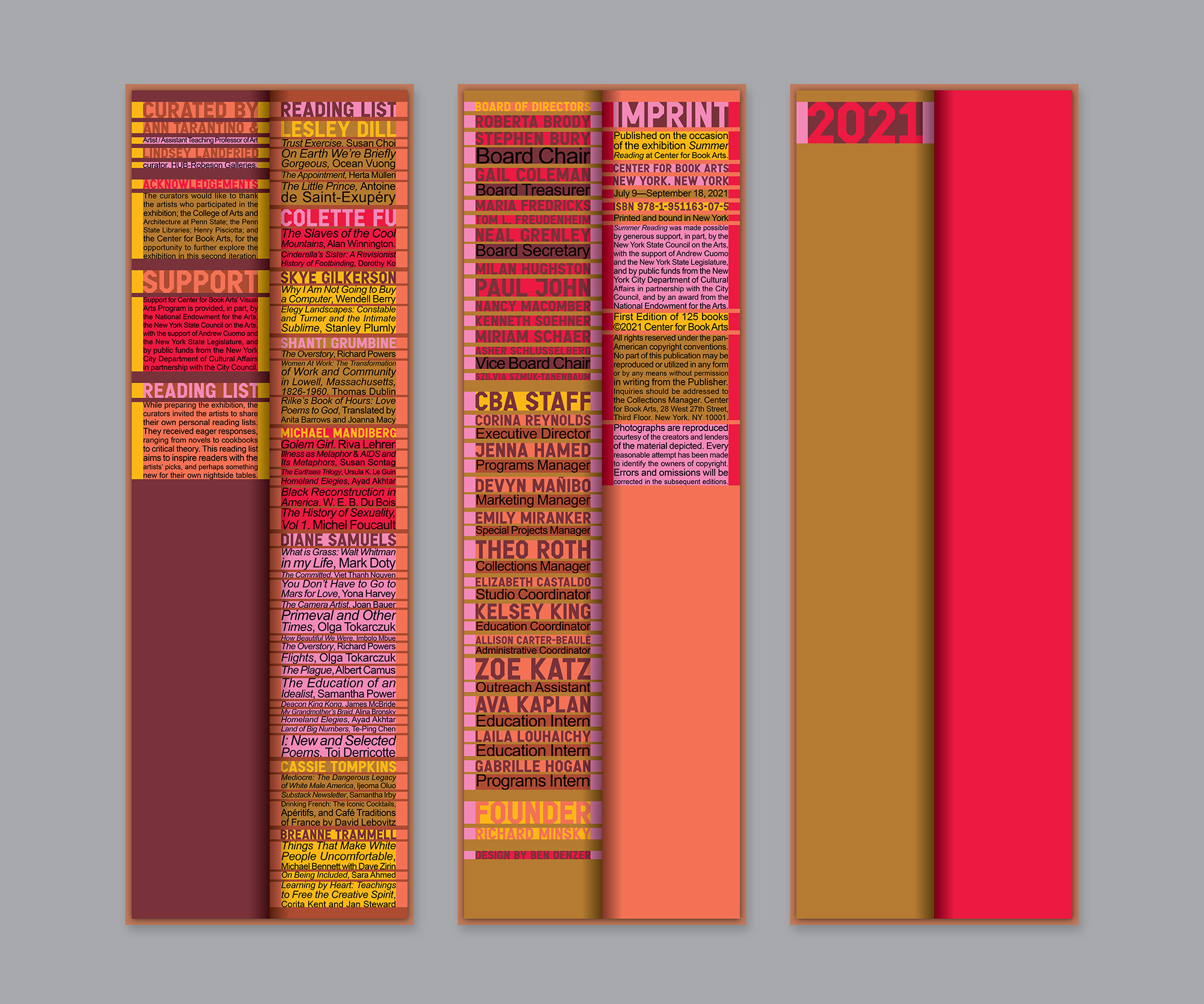 digital mock up of 3 summer reading catalogues in a row