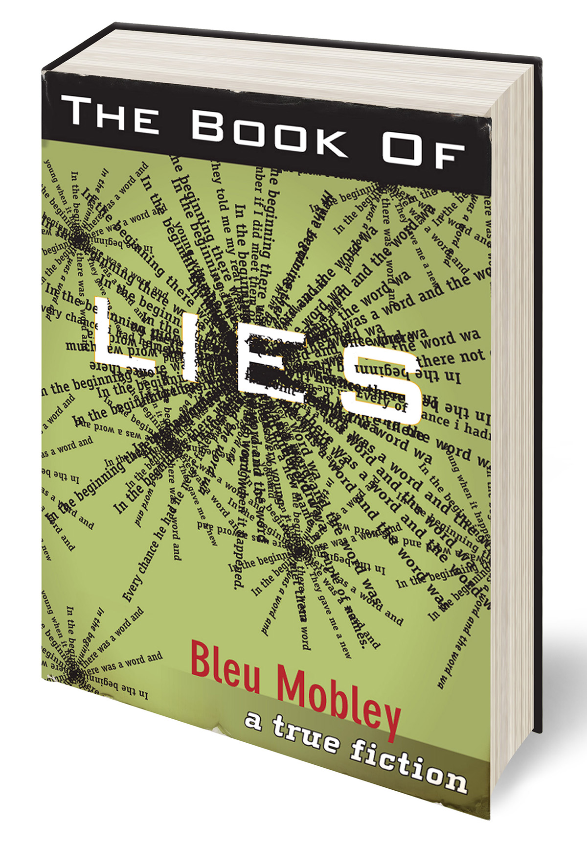 Text of Lies on a green book cover